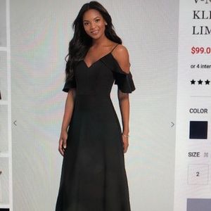 Kleinfeld V-Neck Long Bridesmaid Dress